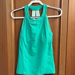 Lululemon Athletica Green Fitted Tank Top